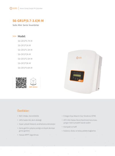 Solis 5kW Monofaze İnvertör